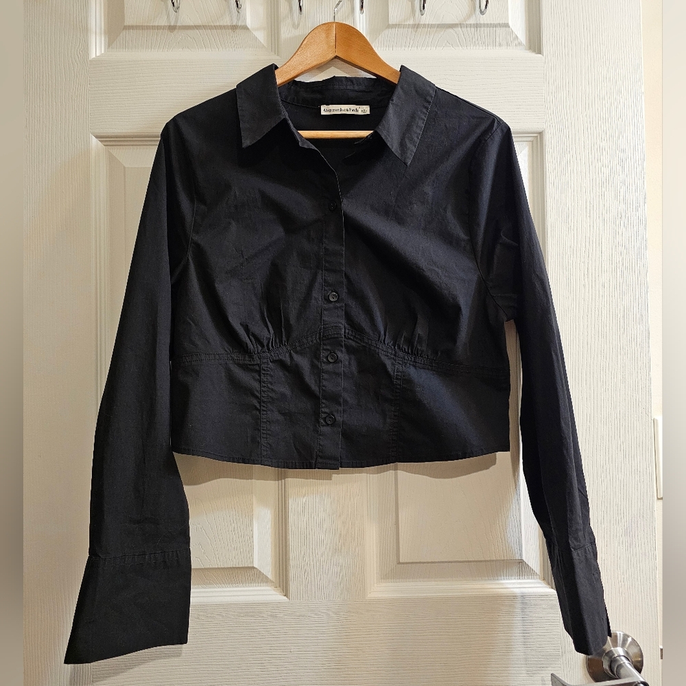 Abercrombie & Fitch Charcoal Button-Up Shirt